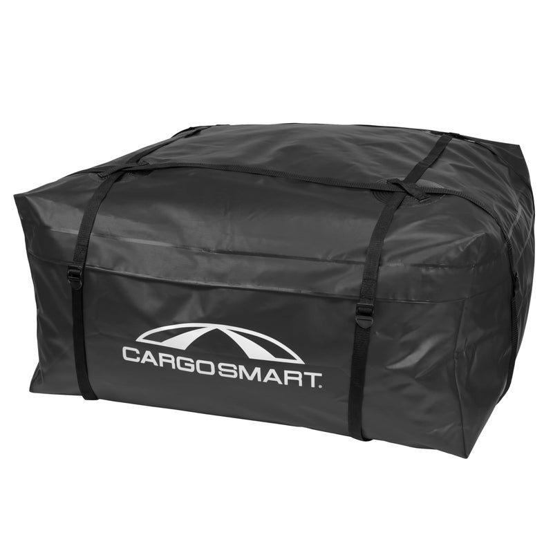 CARGOSMART حقيبة شحن سيارة CargoSmart ذات الجوانب الناعمة، 38 بوصة × 38 بوصة × 18 بوصة - تضيف حتى 15 قدم مكعب من التخزين - تثبت بسهولة على سقف السيارة أو سلة السقف - فينيل ثقيل، أسود - Image 1